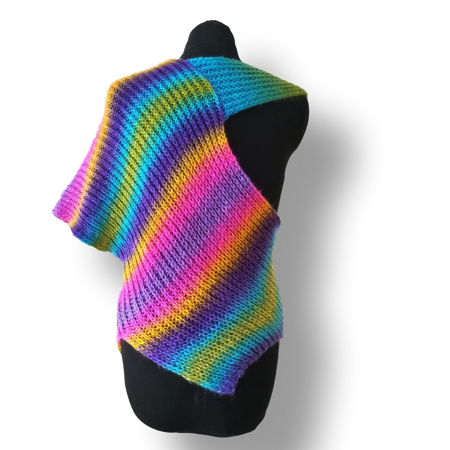 knitted Vest - Rainbow
