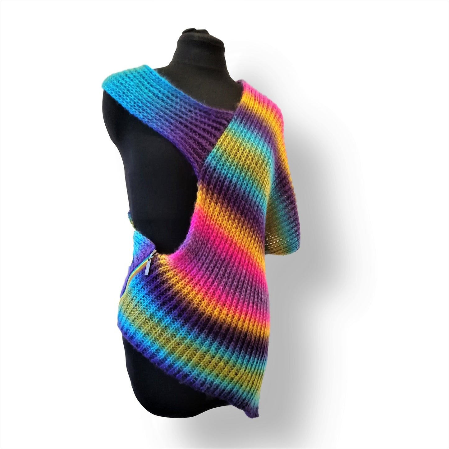 knitted Vest - Rainbow