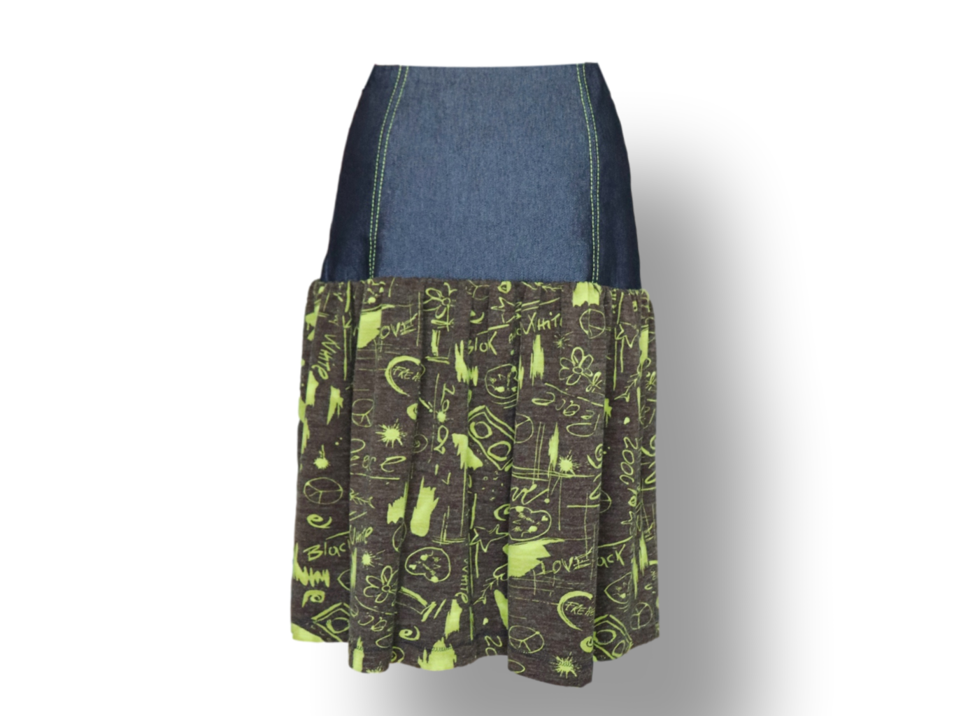 Women's Skirt Black - Dark Green