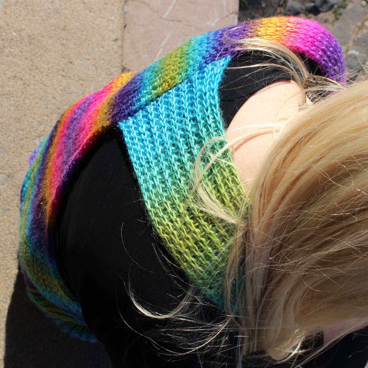 knitted Vest - Rainbow