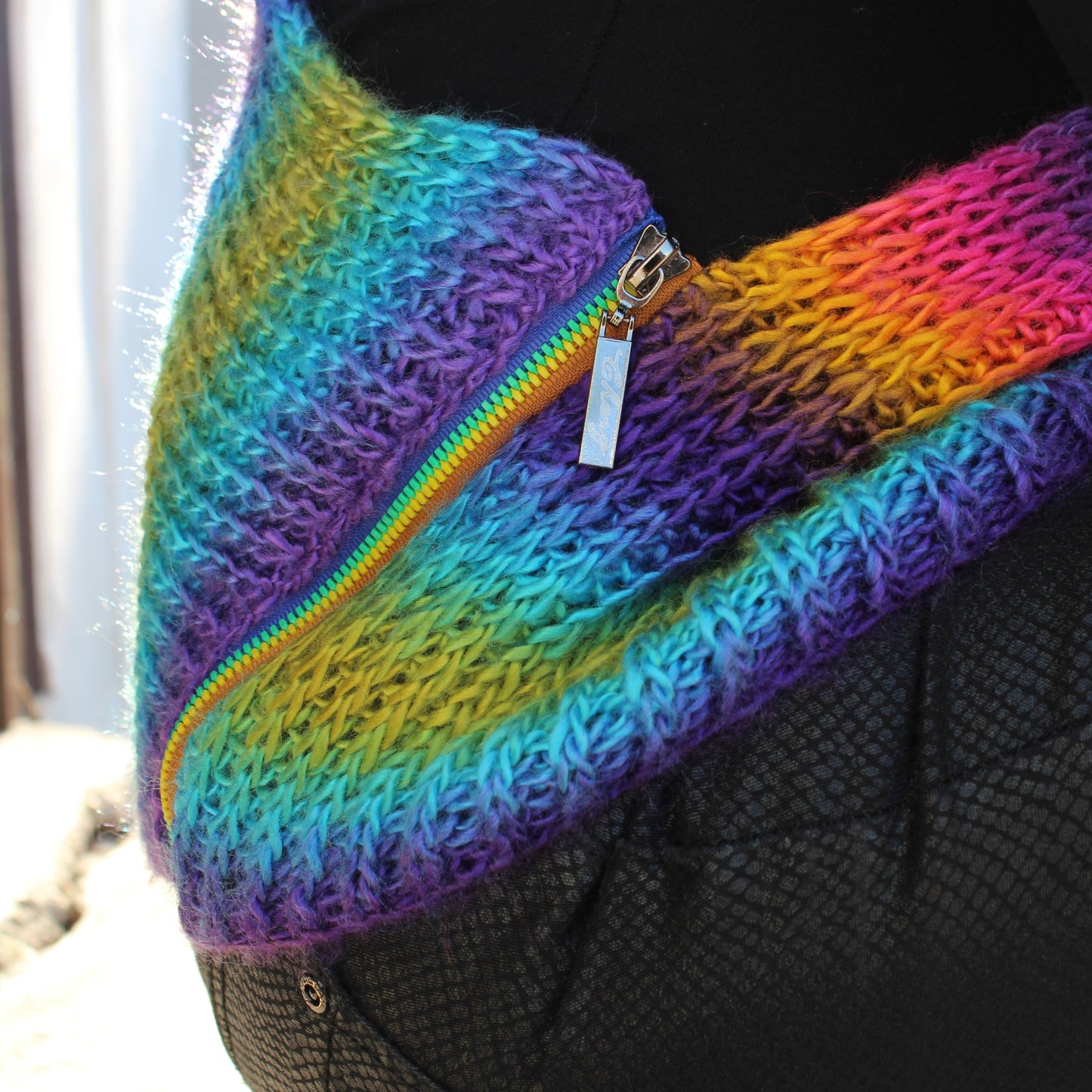 knitted Vest - Rainbow