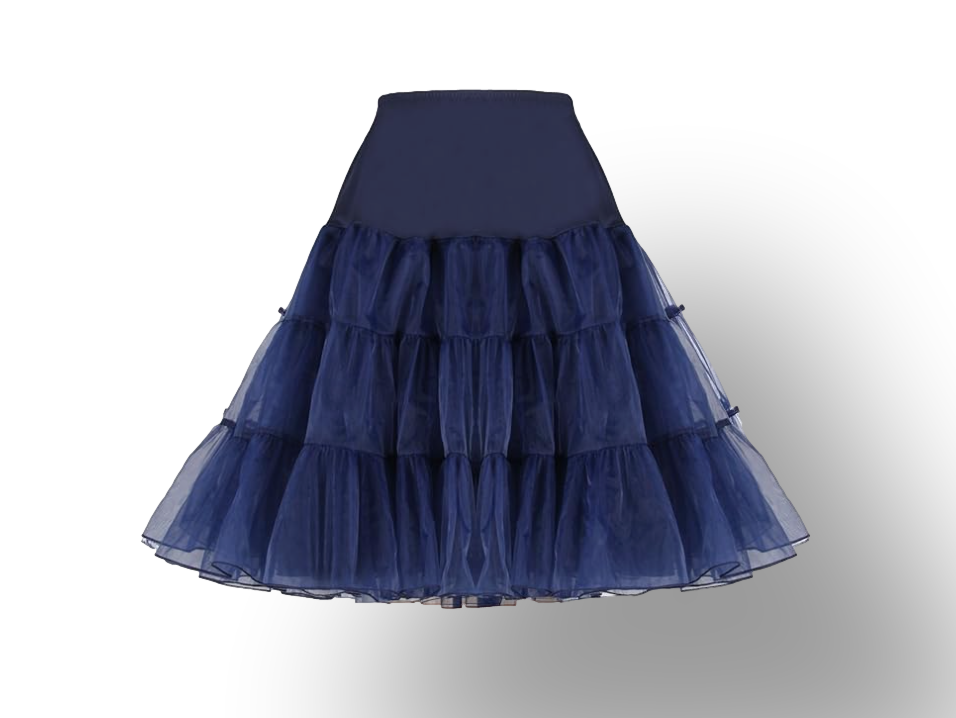 Women's Blue and Black Evening Gown Asymmetric Skirt