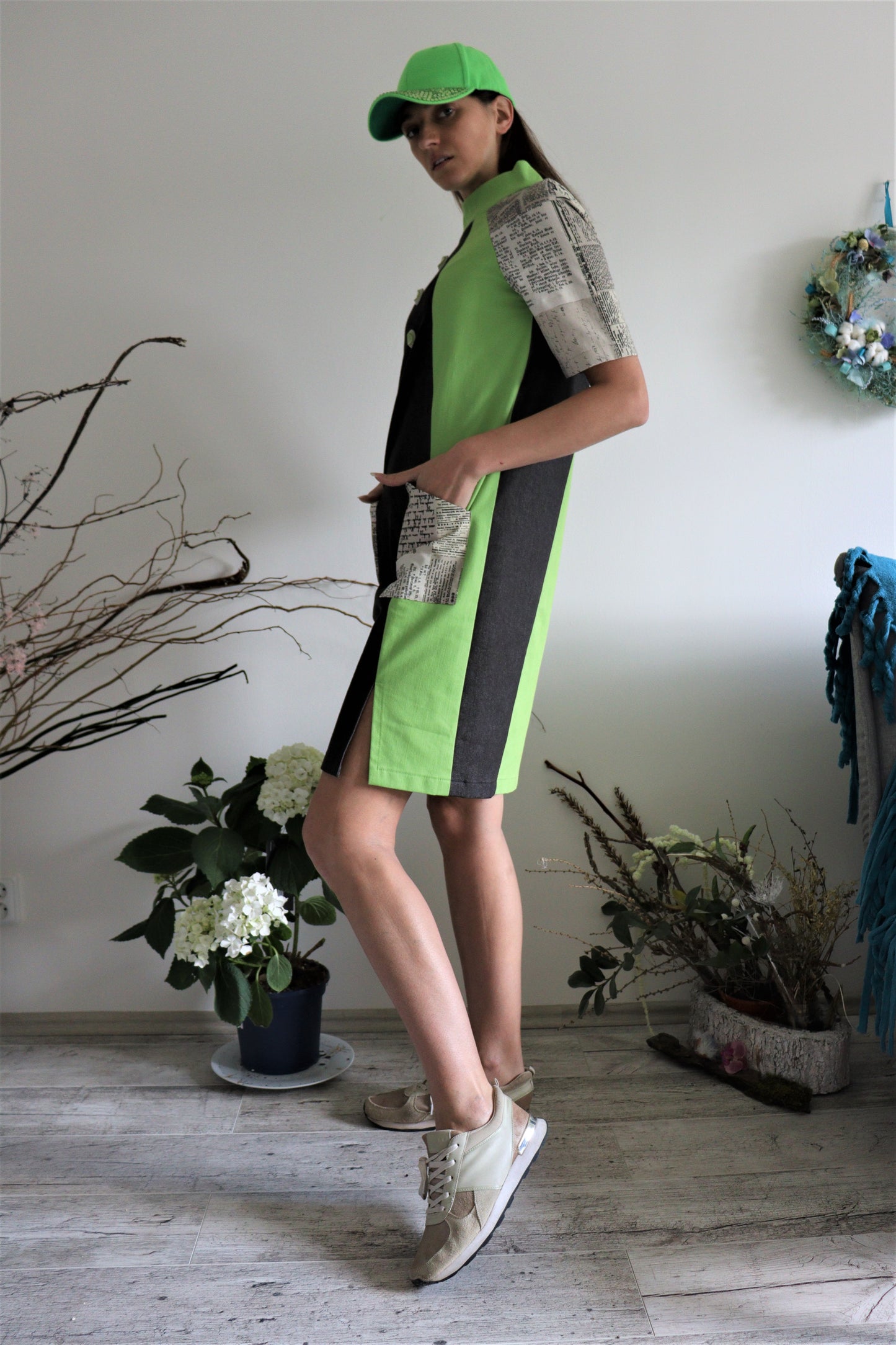 Women's Sport Style Dress Green