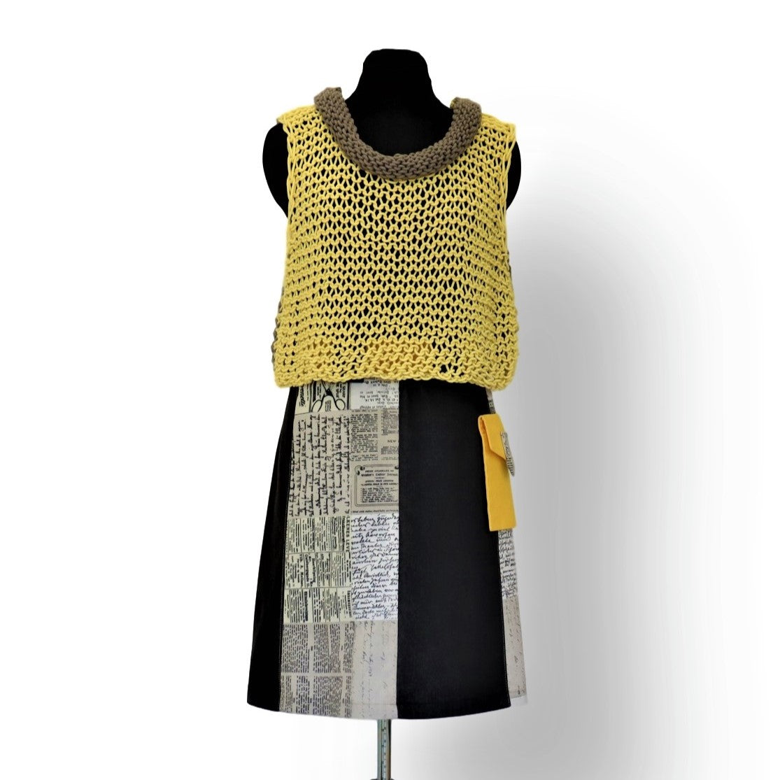 Reversible knitted top - Light Yellow