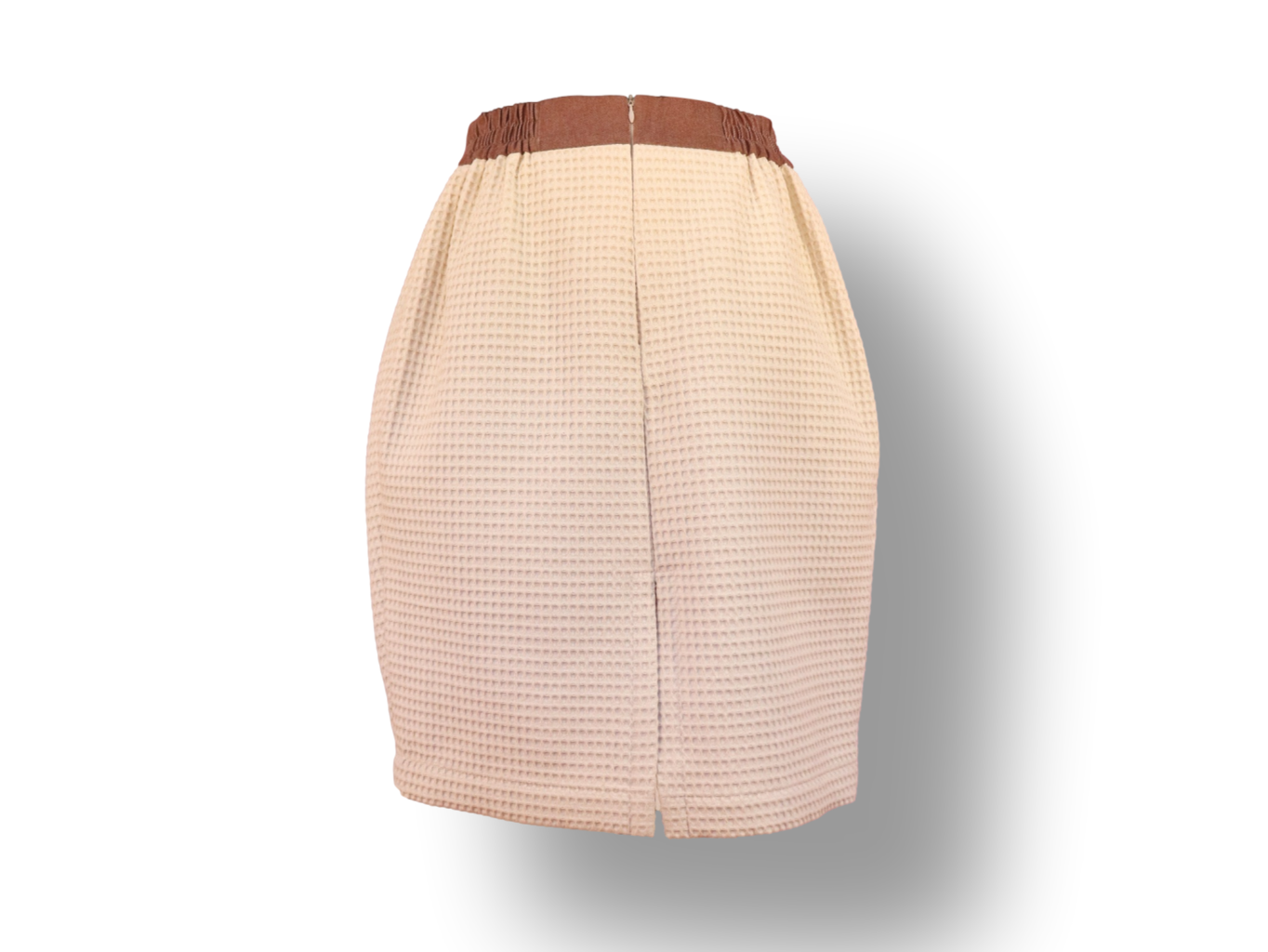 Women's Back Zipper Pencil Skirt Waffle