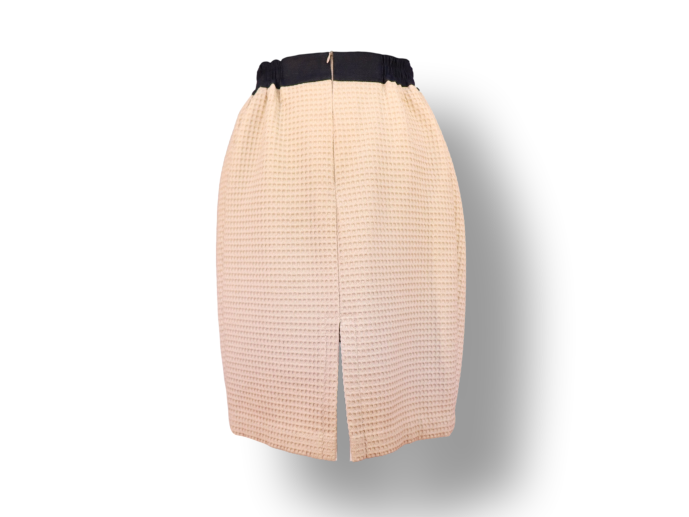 Women's Back Zipper Pencil Skirt Waffle