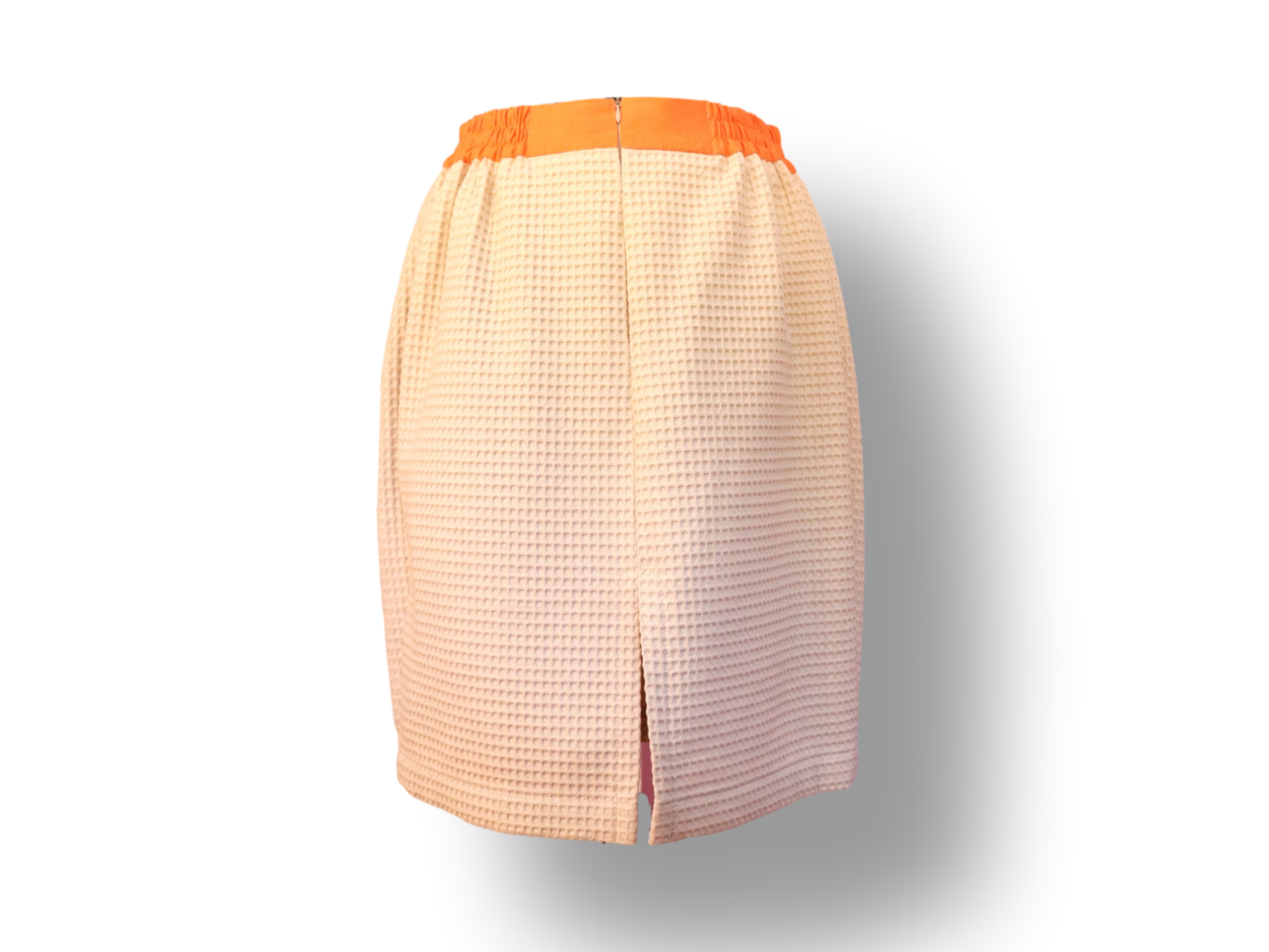 Women's Back Zipper Pencil Skirt Waffle